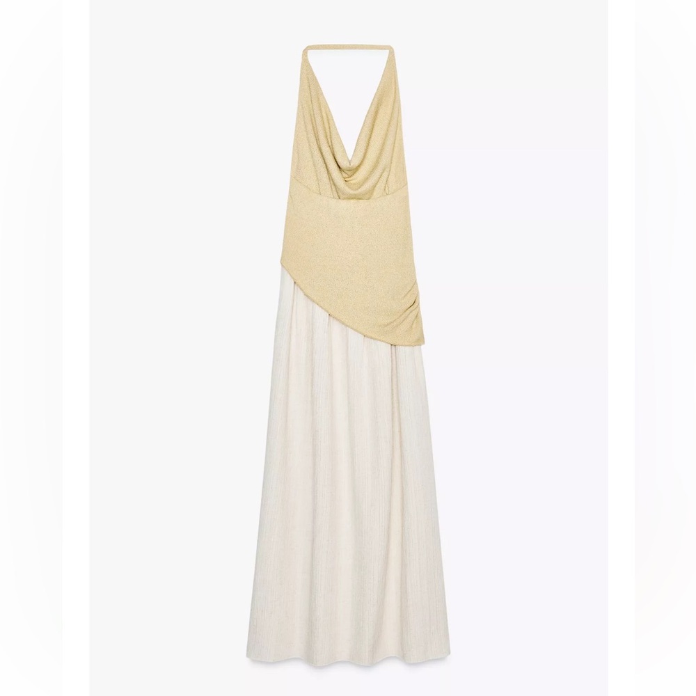 Zara Combination Halter Maxi dress